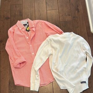 GAP Button Down Shirts in Pink and White